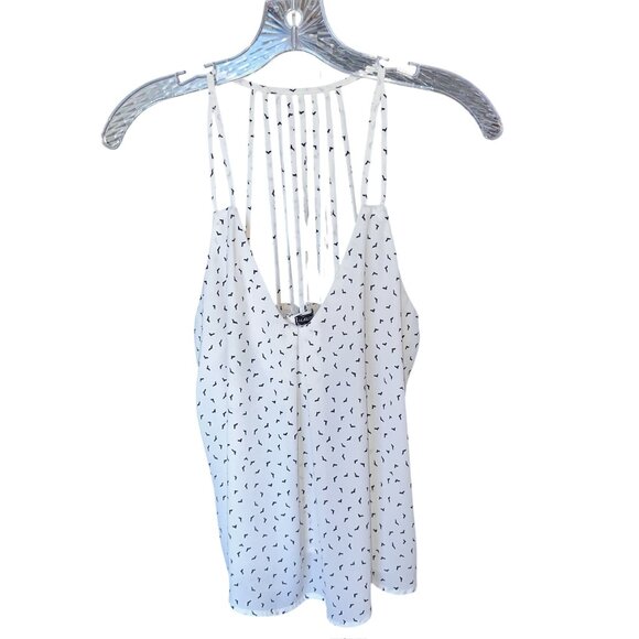 Harlowe & Graham Small Tank Top White w/Small Pattern - Picture 1 of 10